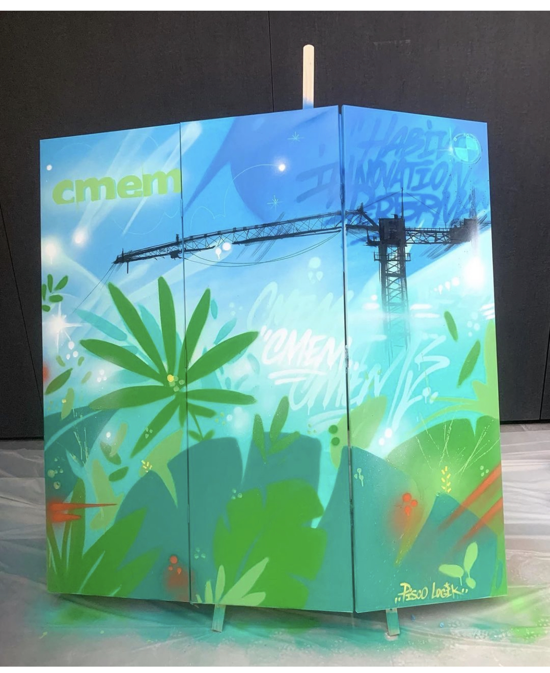 metz graffiti performance evenementiel street art cmem studio sch fcmetz art bmw live painting tableau pisco piscologik 2