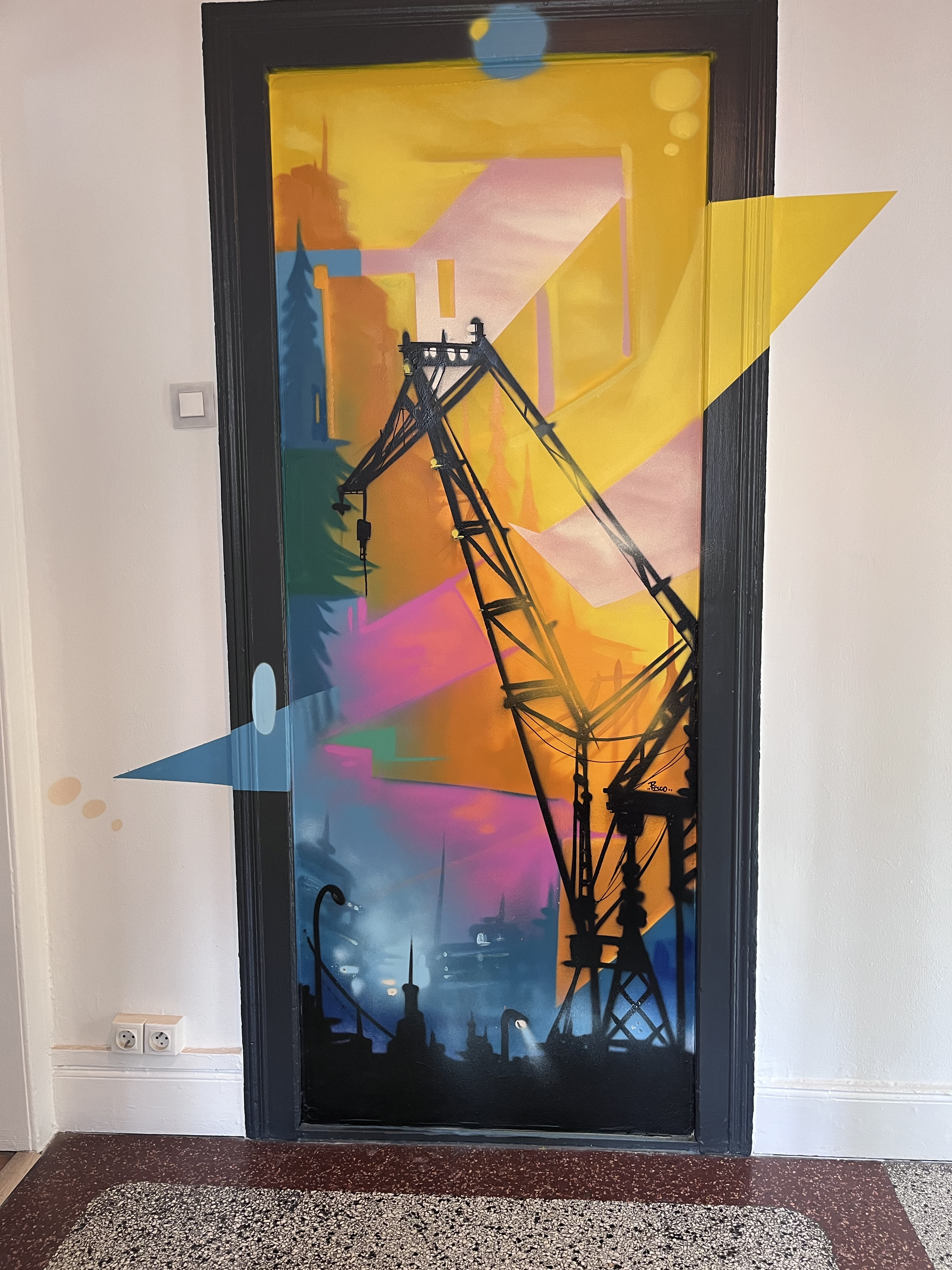 decoration chambre interieur graffiti fresque art peinture pisco street art 1