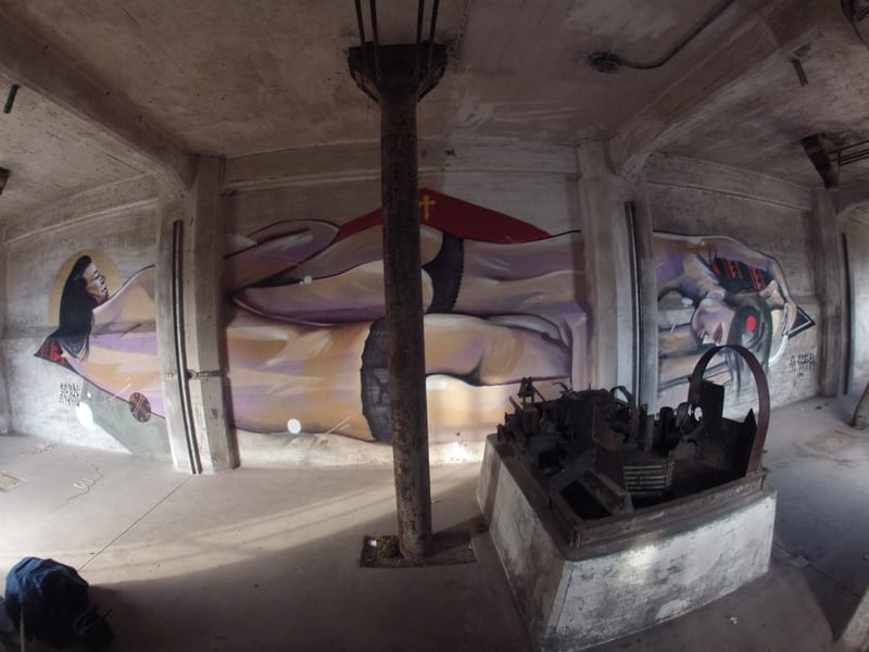 Fresque murale « Friche » par Piscologik, vue 3 sur 3