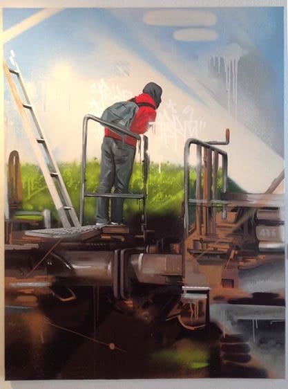 Toile « Guetteur » par Piscologik