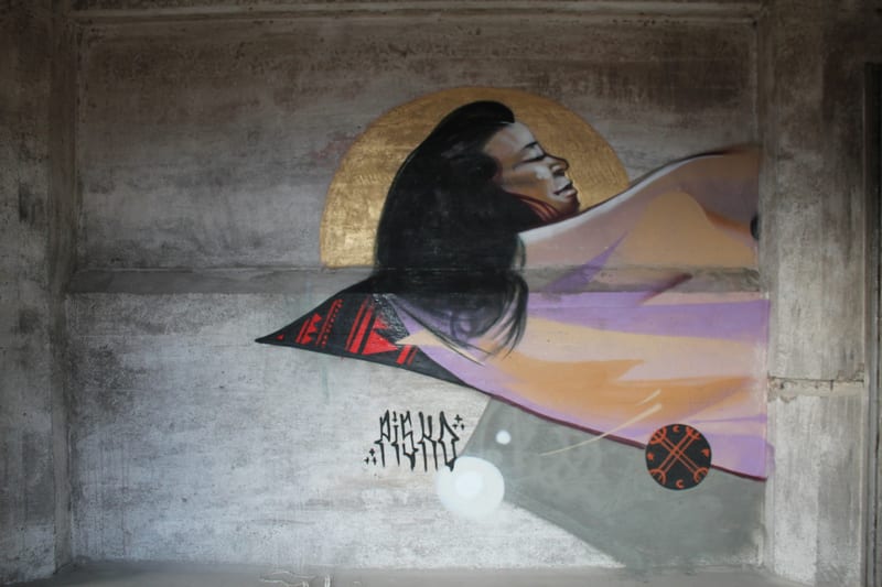 Fresque murale « Friche » par Piscologik, vue 2 sur 3
