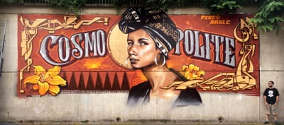 Fresque murale « Cosmopolite » par Piscologik
