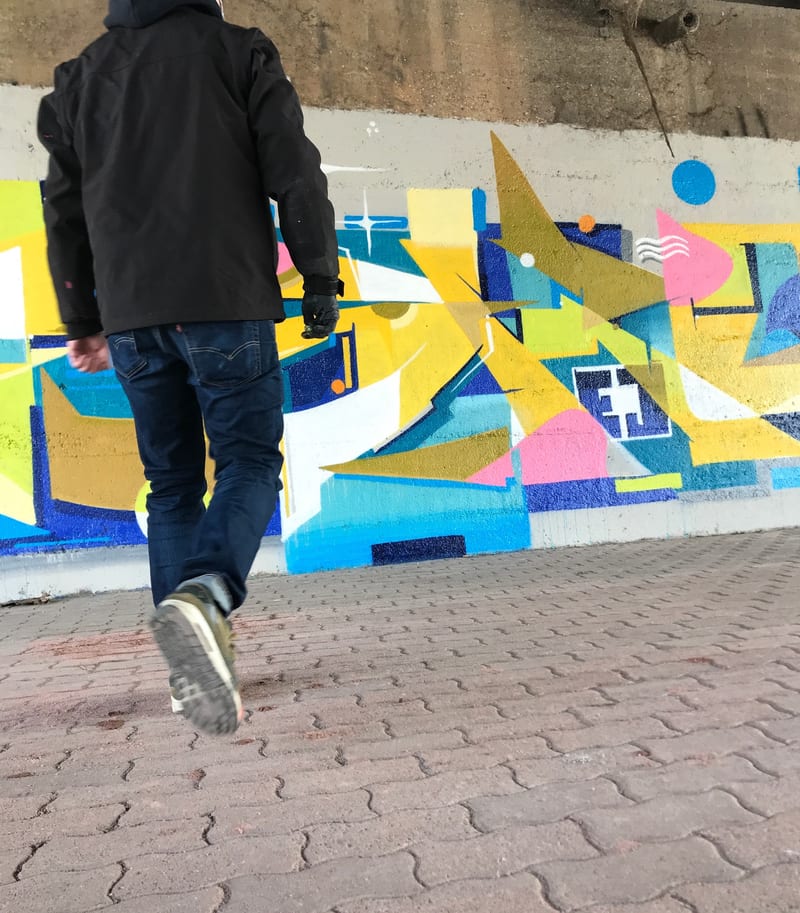 Fresque murale « Piscologik · Strasbourg 2021 » par Piscologik, vue 3 sur 3