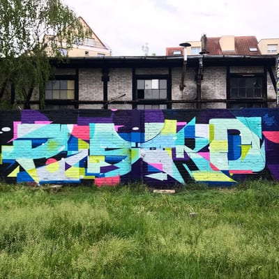 Fresque murale « Strasbourg graffiti » par Piscologik, vue 1 sur 2