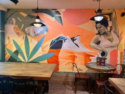 Décor « Fresque Pan y Vino Restaurant Strasbourg x PISCOLOGIK » par Piscologik, vue 4 sur 4