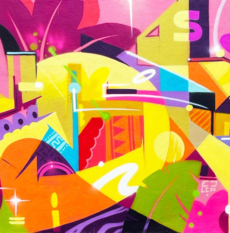 Fresque murale « METZ Street art 2021 » par Piscologik, vue 2 sur 2