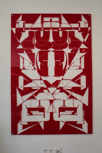 Toile « Lettres ouvertes » par Piscologik, vue 1 sur 3