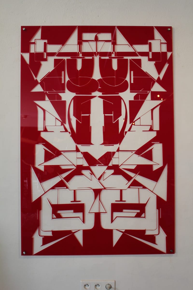 Toile « Lettres ouvertes » par Piscologik, vue 1 sur 3