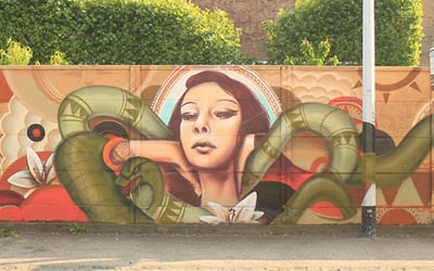 Fresque murale « Junkers part1 » par Piscologik, vue 1 sur 3