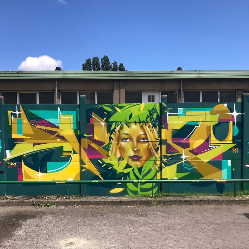 Fresque murale « JAM GRAFFITI · METZ 2021 » par Piscologik, vue 1 sur 4