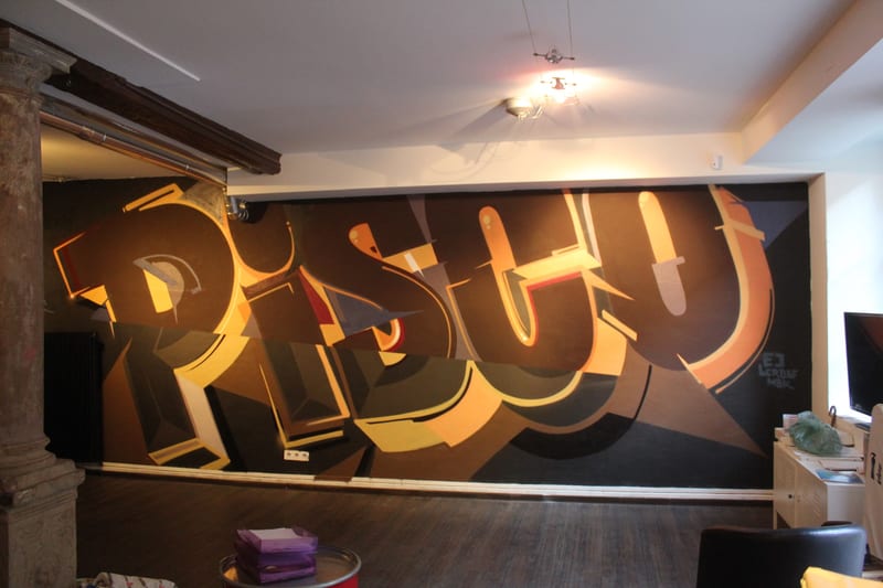 Fresque murale « Monnaie de singe » par Piscologik, vue 1 sur 4