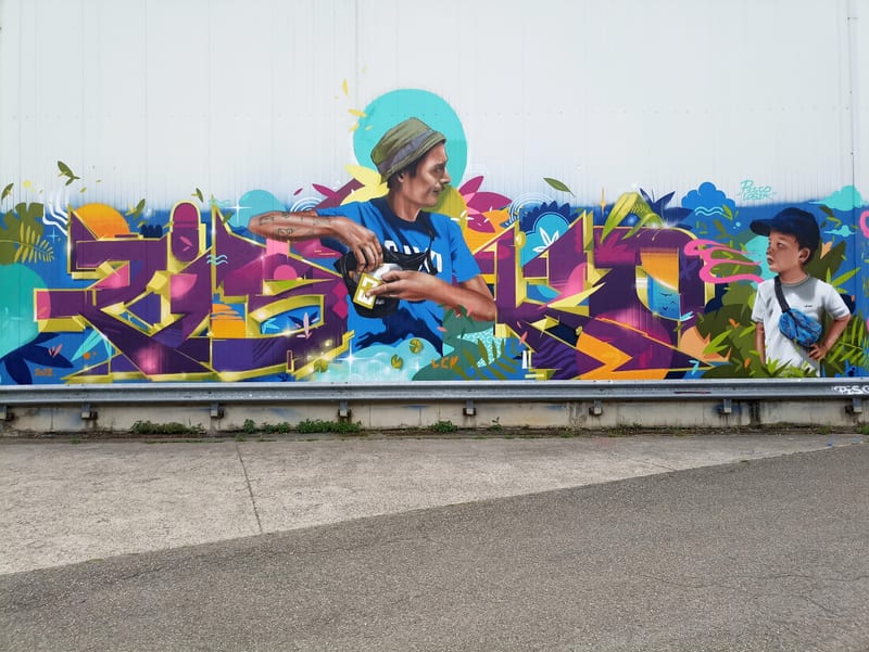 Fresque murale « Fresque murale Wissembourg » par Piscologik, vue 1 sur 3