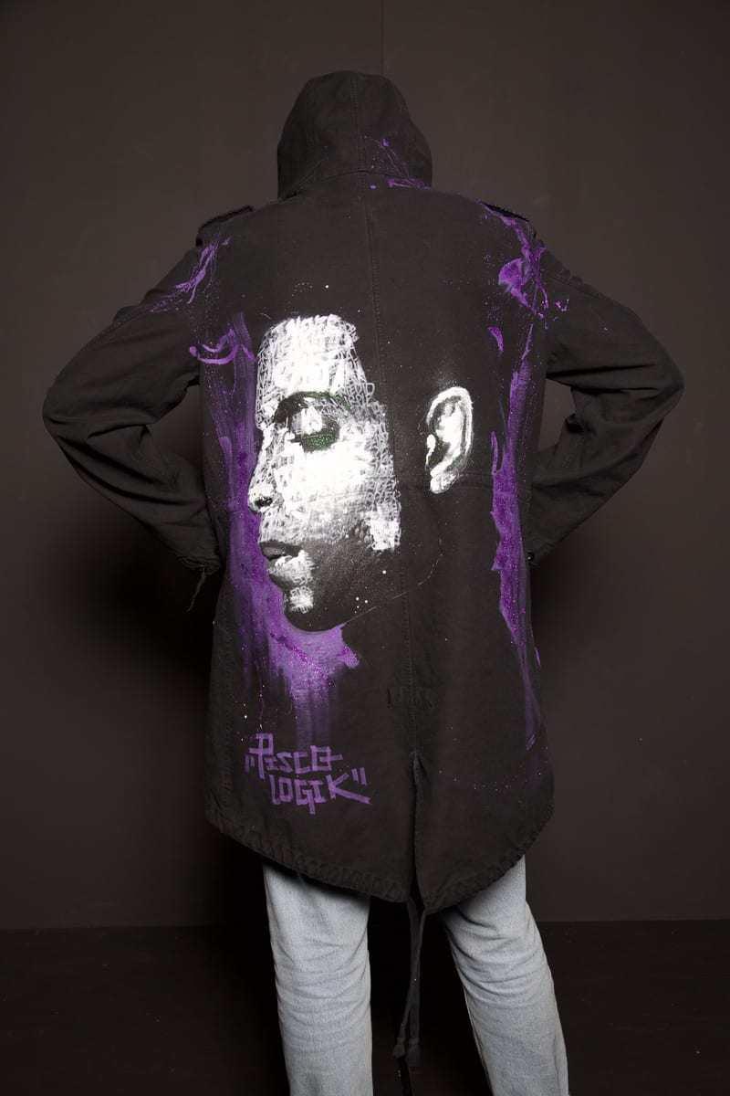 Pièce peinte à la main « Prince Tribute » par Piscologik, vue 1 sur 2