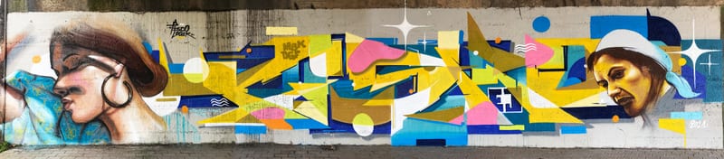 Fresque murale « Piscologik · Strasbourg 2021 » par Piscologik, vue 1 sur 3