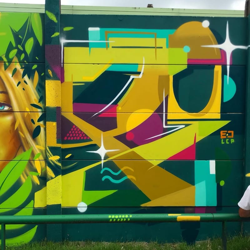 Fresque murale « JAM GRAFFITI · METZ 2021 » par Piscologik, vue 2 sur 4