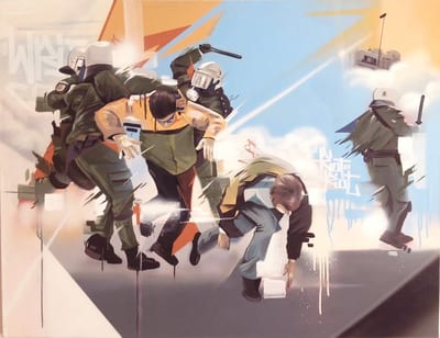 Toile « No Border · 2014 » par Piscologik